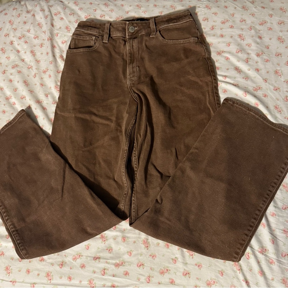 Hollister brown ultra high-rise dad jeans Size 27